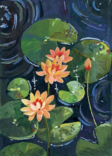 Lotus pond series von Zoe Art Garden